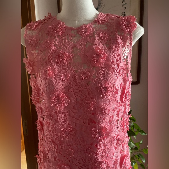 Leo Lin Eva Pink Floral Appliqued Lace Sleeveless Maxi Gown AU8/US4 NWT - Picture 10 of 13